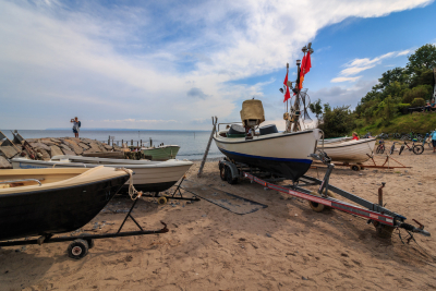 Baden und Strandkörbe bei Vitt
